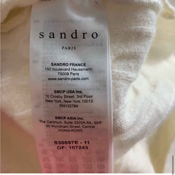 Sandro ECRA Emma Wool Cashmere Tie-Waist Cable-Knit Sweater - Picture 9 of 13